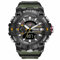 SMAEL Herren Digital Sportuhr Militär Outdoor Wasserdicht Chronograph Uhren Big Handgelenk mit Alarm Datum Multifunktions LED Stoppuhr, Grün (Army Green), Militär