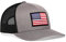 HAKA Amerikanische Flagge Hut USA Trucker Hut für Männer & Frauen Einstellbare Baseball Cap Mesh Snapback Durable Outdoor Hut, Grau/Schwarz, Einheitsgröße