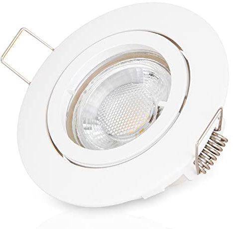 Paco Home Einbaustrahler Strahler Spotlight Decke Schrankbeleuchtung Unterbauleuchte Küche Deckenbeleuchtung GU10, Farbe:Weiß, Leuchtentyp___Technologie:6x GU10 - schwenkbar