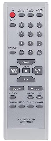 Nouveau EUR7711020 Télécommande de Remplacement pour Panasonic EUR7711020 CD Stereo System EUR7711020 SA-PM16 SA-PM18 SC-PM16 SC-PM18 Remote Controller