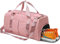 Fresion Sporttasche Damen, Reisetasche,Tragetasche Gym Bag Damen,Sporttasche mit Schuhfach und Nass Trockentrenner, Weekender Sporttasche groß (Rosa)