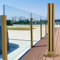 Geländerpfosten Glasklemme Glasgeländerpfosten Gold, Glasklemme Aus Edelstahl Balustrade Panels Spalte Quadratisches Spigot-System Mit Spielautomaten, Bodentreppen-Balkon-Stützclips Einfach Zu Install