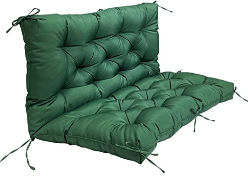 UVCMDUI Polster für Gartenbank, Wasserdicht Hollywoodschaukel Auflagen, Patio Bench Cushions fur Outdoor und Indoor,Grün,150x100x10cm