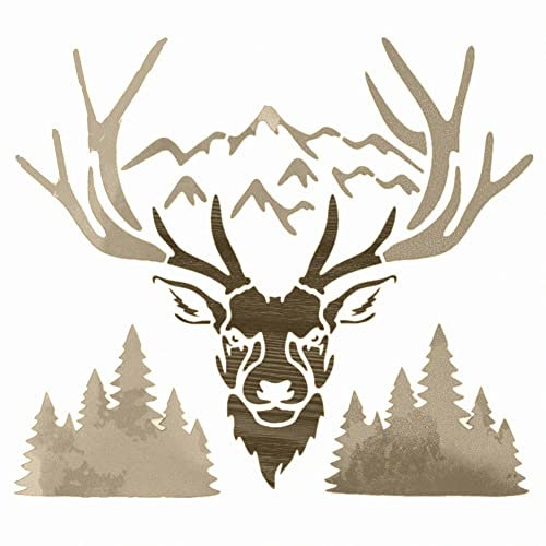 OBUY Malen-Schablone - Hirsch Schablonen zum Malen auf Holzwand Leinwand Stoff Papier und Möbel - langlebig und leicht zu reinigen