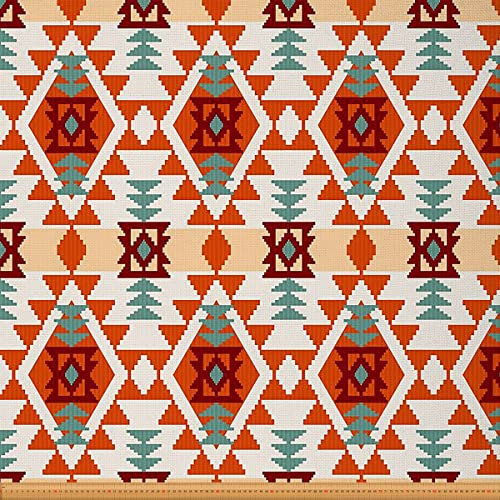 Boho Streifen Polsterstoff Meterware Indischer Aztekischer Stoff für Stühle Stammes Ethno Traditionell Geometrisch Dekorativ Zum Quilten Nähen Von Kleidung Diy Gelb 92 x 150 (HxB)