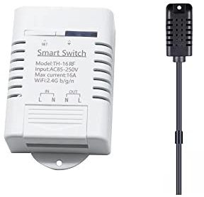 MHCOZY eWelink 16A Interruttore intelligente con sensore di temperatura e umidità, controller termostato WiFi compatibile con Alexa Google Home (temperatura e umidità)