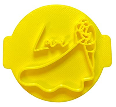 The Cookie Cutter Hub Wedding Love Embosser No 106 /Stamp for Cupcakes Fondant Icing Clay Cake Baking Decoration