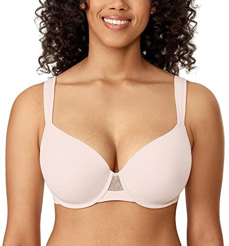 AISILIN BH Damen mit Bügel T-Shirt Große Größen Leicht Gefüttert Rose White 100C