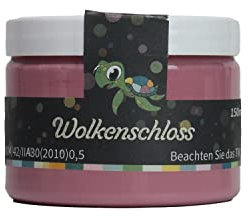 Caleo Color Lehmfarbe WOLKENSCHLOSS Rosa, 0,15 Liter - ökologische Wandfarbe für Wohnzimmer und Co. - hoch deckend, tropffrei, geruchsneutral