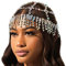 NICENEEDED Bunte Strass Quaste Kopfkette Silberkappe Kopfschmuck, Roaring 20s Crystal Flapper Cap, Funkelnder Strass-Kopfschmuck Gatsby Haarschmuck Für Frauen Und Mädchen Halloween