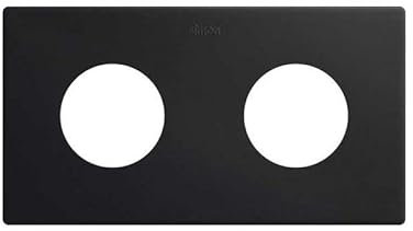 SIMON - Marco de Enchufe Clean, 2 Tomas, Serie Simon 270, Marco de Pared Estética Mínima, Fácil de Instalar, No Incluye Bastidor, Color Negro (20000920-039)