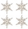 FINGERINSPIRE 4 Stück Schneeflocken Strass Perlen Flicken Zum Aufnähen Auf Weißen Schneeflocken Glas Strass Applikationen Stoff Basteln Perlen Applikationen DIY Dekoration Kostüm Hut Tasche Ornament
