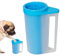 COMFPET pfotenreiniger für hunde mit silikonbürste, ragbarer Pfotenreiniger mit abnehmbarer Silikonbürste, großzügiges Fassungsvermögen, geeignet für Hunde- und Katzenpfoten (L)