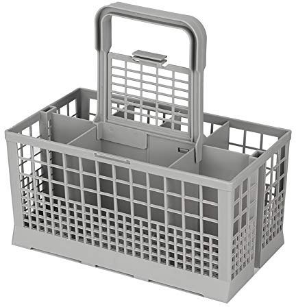 Luqeeg Dishwasher Cutlery Basket, Dishwasher Cutlery Filter Basket Dishwasher Utensil Basket Box with Removable Handle Universal Cutlery Basket Replacement for Multipurpose Dishwashers