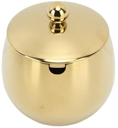 Azucarero De Acero Inoxidable, Contenedor De Azúcar En Forma De Tambor, Tarro De Especias, Recipiente Multifuncional Con Tapa Para Cocina(dorado)