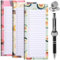 Zuimei 3 Pack Magnetic Shopping List Pad&1 Magnetic Pen Clip 150 Tear Off Sheets Magnetic Grocery List Magnetic Notepad Magnetic Pen Holder for Fridge