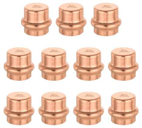 EFIELD PRESS011 Kupfer-Endkappe (Stecker), LBP-Design, 1,9 cm, 10 Stück