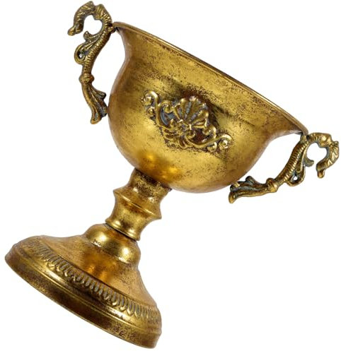 Cabilock Vintage Iron Flowerpot Urn Planter Retro Metal Tabletop Vase European Style Decorative Flower Urn for Garden Home Table Centerpiece