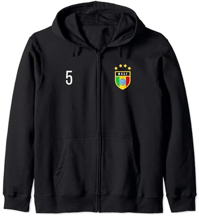 Mali Nummer 5 Trikot Nummer Fünf Kapuzenjacke