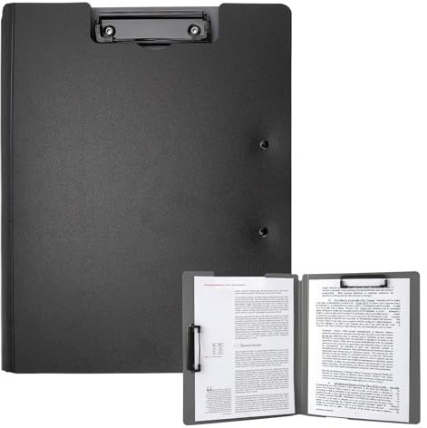 BRISKORE Klemmbrett A4 Kunststoff Klemmbretter mit Deckel Leichtes Schreibmappe Klemmmappe Klemmhefter Klemmbrettmappe Schreibbrett Clipboard Klemmordner Klemmbrett Mappe für Schule Industrie Büro