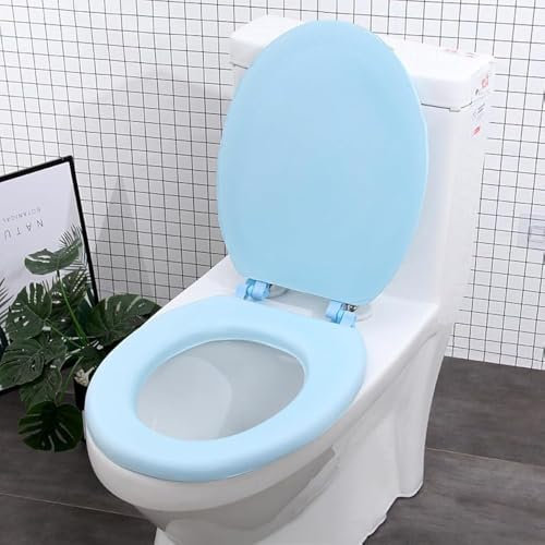 UO Thickened EVA Foam Toilet Seat - U-Shaped, Old-Fashioned, Blue