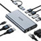 RayCue 9-in-1 USB C Docking Station Triple Display, 2X HDMI & VGA 4K Adapter, 10Gbps USB 3.1 Gen2, Gigabit Ethernet, 100W PD, 3 USB-A Ports for Windows/macOS Laptop (Dual Monitor Extended Mode)