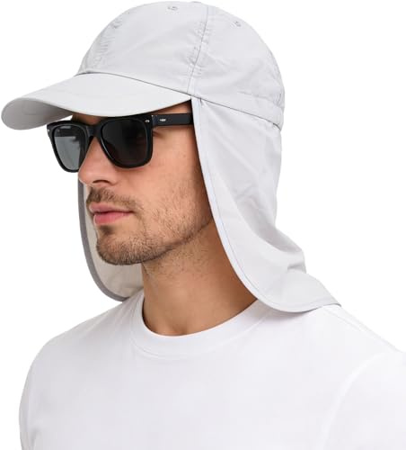 Baseball-Sonnenhut mit Nackenschutz, UPF 50+ wasserdicht für Damen & Herren | Verstelbare pasvorm, ademende ventilatieopeningen, opvouwbaar & licht model voor strand, golf, wandelen, vissen, hardlopen