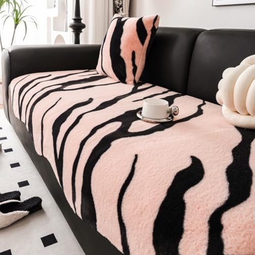 Sofabezug, superweich, warm, plüschig, Ecksofabezüge, trendige Ecksofa(Pink,90 * 90cm)