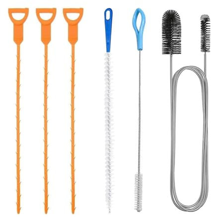 6 PCS Drain unblocker Tools, Shower Drain Unblocker, Multifunctional Sink Unblocker Tool, Plumbing Unclogger Tool for Bathroom Shower Kitchen Plug Hole for Bathroom Shower Kitchen Plug Hole