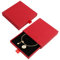 BIVOFU 1 Stück Schmuck-Geschenkbox, Papier-Schmuck-Display Geschenkboxen, 9 x 9 x 1,7 cm - Papier Display für Halsketten, Ohrringe, Ringe - Stilvolle Geschenkverpackung (Rot)