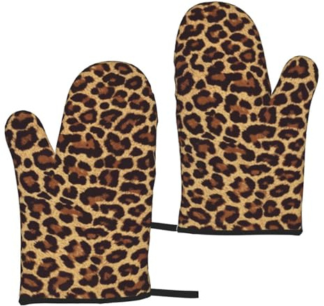 Cooler Leopard, Kochhandschuhe, rutschfeste Ofenhandschuhe, hitzebeständige Backhandschuhe, EIN Paar