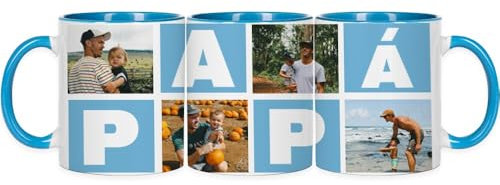 Wanapix | Taza Personalizada Día del Padre | Taza Orginal para Regalar a Papa | Tazas Graciosas | Apto Microondas y Lavavajillas | Letter