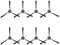 Fixbetter 8 spazzole laterali di ricambio per Lefant M210B M213S M210S M210 M213 M210 Pro M210P, per OKP Life K2 K3 K3A K4 K5 Accessori per aspirapolvere
