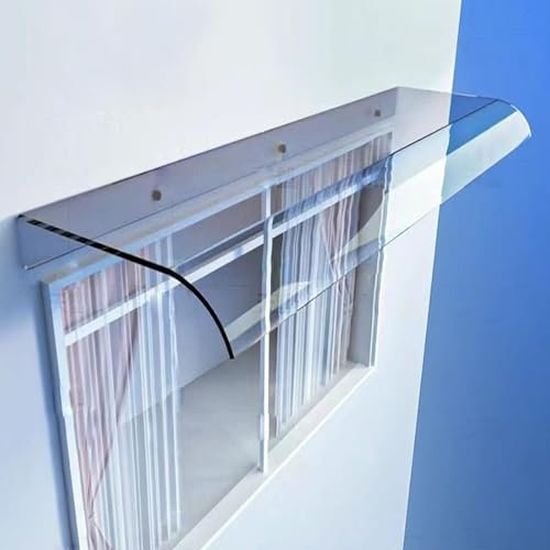 Moderne auvent Marquise de Porte Exterieur,Extérieur Porte d'entree auvent Marquise Polycarbonate lProtection UV,pour La Maison De Garage Attendez FF,transparent-50x100cm/19.6 x39in