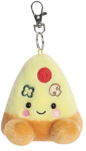 AURORA 34124, Palm Pals Peppa Pizza Clip-On, 10cm, Soft Toy, Yellow