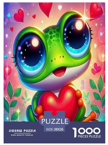 Frosch Puzzles 1000-teilige Schwer Puzzle Spielzeug Lernspiel Impossible Herausforderungsspielzeug Für Erwachsene Kinder 38x26cm/1000pcs