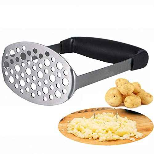 Presse-Purée en Acier Inoxydable - Poignée Ergonomique Antidérapante - Écrase Pommes de Terre, Légumes & Avocats - Lavable au Lave-Vaisselle - Inox Robust