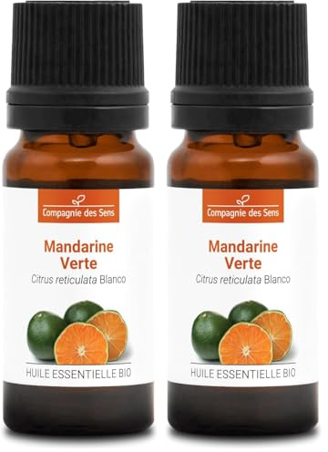 MANDARINE VERTE BIO - 10mL - Huile Essentielle de Qualité Premium - 100% Pure, Naturelle, garantie ChromaCert® - Chémotypée & Intégrale (Lot de 2)