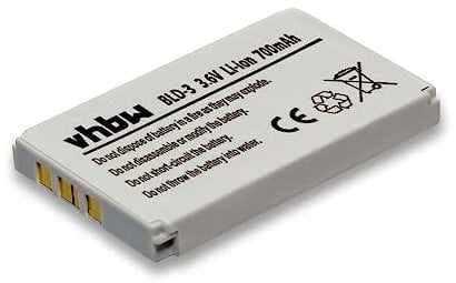 vhbw Akku kompatibel mit Nokia 6610(i), 7210, 7250, 6610i, 6220, 7250i, 3200, 2100, 3300 Handy Smartphone Telefon (700 mAh, 3,7 V, Li-Ion) - Ersatz für BLD-3