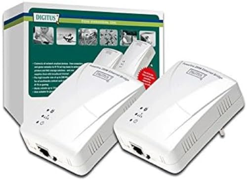 Digitus Ethernet Adapter Netz Powerline 200Mb Starter Kit (Netzwerk aus der Steckdose)