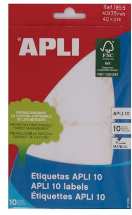 APLI Etiketten 40 x 75 mm weiß