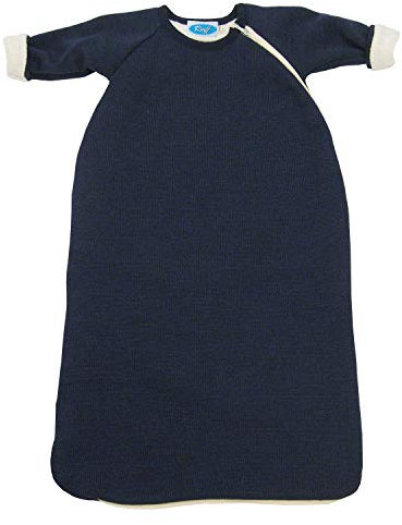 Reiff (Relax), Baby Schlafsack mit Ärmeln, mit Merinowolle gefüttert, Blau