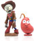 Plants Vs. Zombies 3-inch Cowboy Zombie with Chilly Bean Figure