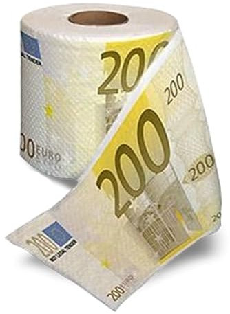 Rouleau de papier toilettes billet de 200 euros