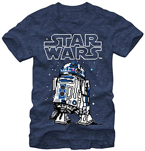 Star Wars Herren Sixteen Bit R2d2 T-Shirt, Heather Navy, S