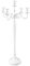 Gräfenstayn Candelabro portacandele 1, 3 o 5 Bracci - Varie Misure - candelabro Color Argento, Nero, Bianco od Oro (L, Bianco)