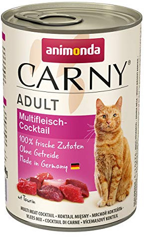 animonda Carny Adult Katzenfutter, Nassfutter für Ausgewachsene Katzen, Multifleisch-Cocktail, 6 X 400 g