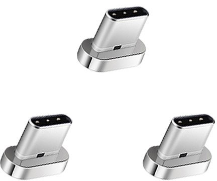 [i!®] 3X USB-C Adapter für Premium Nylon Magnet USB Ladekabel Datenkabel [3X USB-C Stecker]