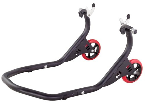 BikeTek Motorcycle Paddock Stand Premium Rear Track Stand - Matt Black Finish