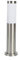 LED Sockelleuchte, 1-Flammig LED Wegelampe, Aluminium Laterne IP44 230V (45cm INOX 2004)